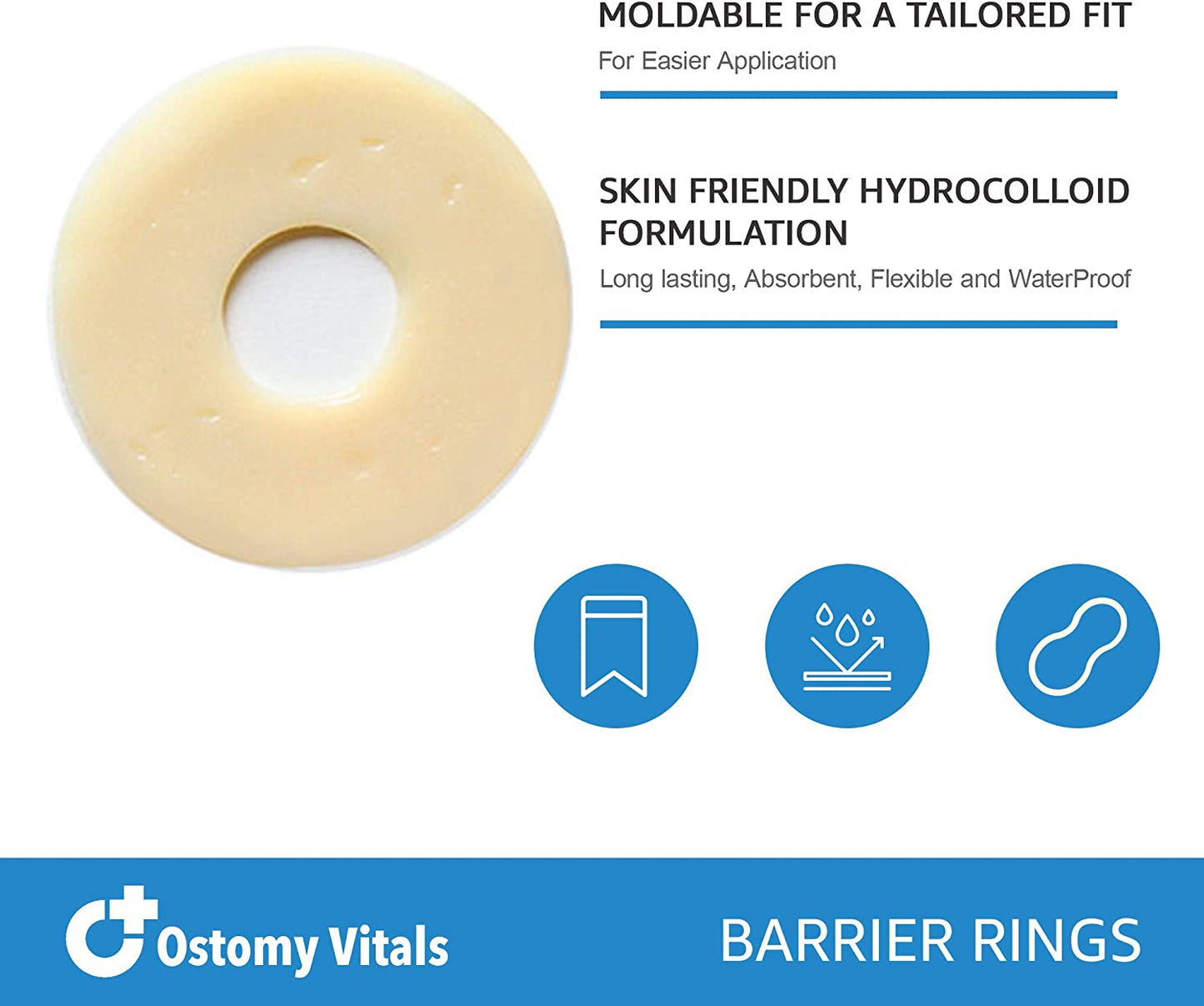 Ostomy Barrier Rings | Stoma Rings | Pack of 10